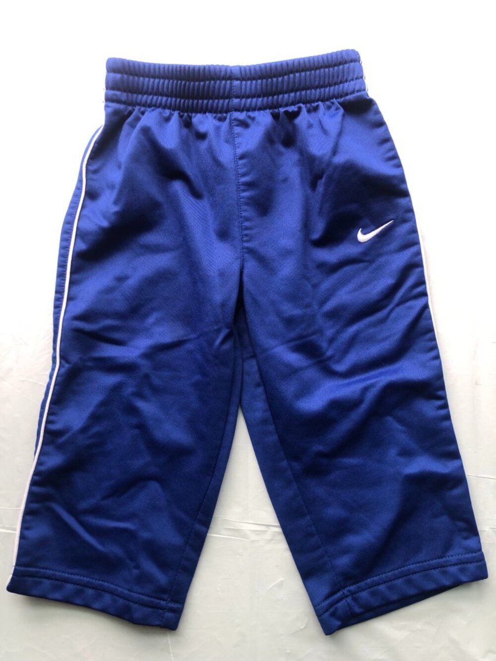 12-Months Nike Blue Workout Sports Pants w/White Stripes on sides; UBG